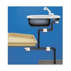 Miniature BONDE + SIPHON Ø33 SORTIE Ø28 DROITE - REICH N° 1