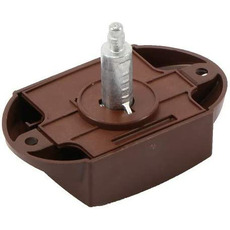 Miniature SERRURE PUSH-LOCK PLACARD AVEC ENCOCHES MARRON N° 1