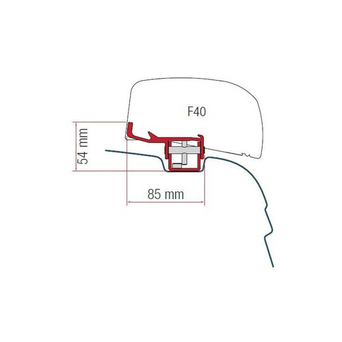 Kit d''installation VW T5/T6 DEEP BLACK pour store F40 VAN - version conduite à droite - FIAMMA