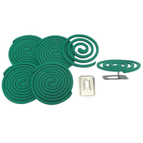 LOT DE 10 SPIRALES ANTI-MOUSTIQUES + 2 PORTES SPIRALES - CAMP4