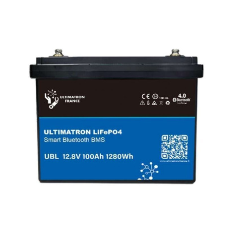 Batterie Lithium LiFePO4 Smart BMS - 12.8V 100AH - PRO - ULTIMATRON