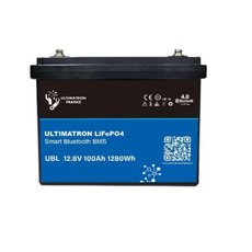 Batterie Lithium LiFePO4 Smart BMS - 12.8V 100AH - PRO - ULTIMATRON - ULTIMATRONFRANCE