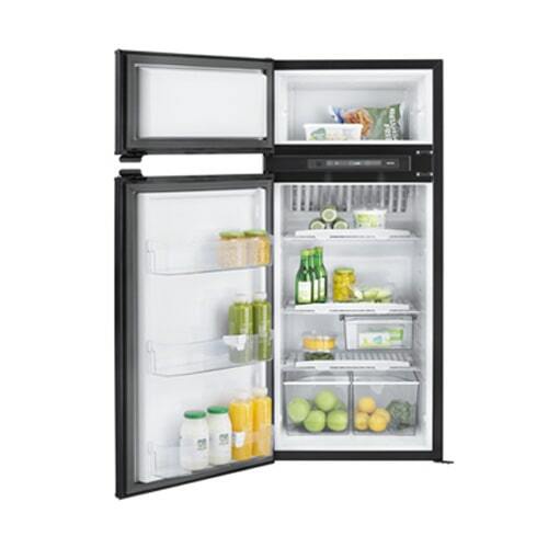 Réfrigérateur trimixte 167L à absorption N4170A LCD tactile - COLORIS NOIR - PORTES CONVEXES AVEC CADRE - THETFORD