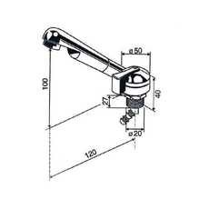 Miniature ROBINET CÉRAMIQUE COULEUR MÉTAL AVEC CONTACTEUR RACCORD TETINE 10/12mm - REICH N° 1