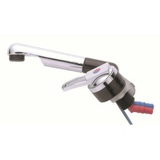 Miniature ROBINET MITIGEUR RABATABLE A CONTACTEUR NOIR/CHROME CERAMIQUE RACCORD TETINE 10/12mm- REICH N° 1