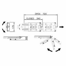 Miniature Support plateau pour téléviseur écran plat de camping-car à glissière, pivotant - CTA N° 1