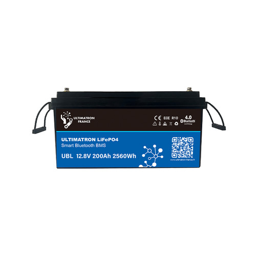 Batterie Lithium LiFePO4 Smart BMS - 12.8V 200 AH- PRO - ULTIMATRON - ULTIMATRONFRANCE