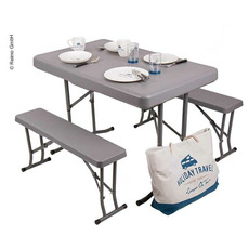 Miniature  SET DE CAMPING EASY - 1 TABLE 105X65cm + 2 BANCS - CAMP 4 N° 1