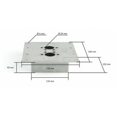Miniature Support de montage au sol SL Epaisseur de plancher : 40 mm - AUTOTERM N° 3