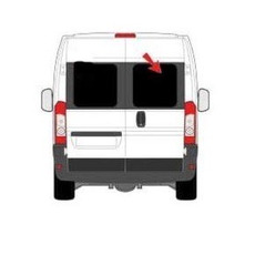 Miniature Baie FIXE  pour porte charnière 270° arrière droite pour Ducato/Boxer/Jumper à partir de 2007 et Movano > 2021 - L1-L2-L3-L4 N° 1