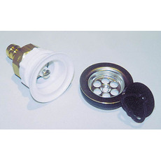 Miniature BONDE LUXE DROITE TYPE D + BOUCHON - Ø45.5 MM - POUR TUYAU Ø19MM N° 0