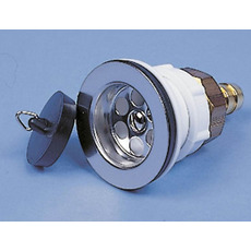 Miniature BONDE LUXE DROITE TYPE D + BOUCHON - Ø45.5 MM - POUR TUYAU Ø19MM N° 1