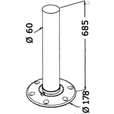 Miniature OSCULATI Pied et coupelle cockpit Tread lock N° 2