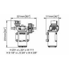 Miniature Pompes Autoclave automatique à contrôle électronique UP6/e 12/24 Volts 26 l/min - MARCO N° 2