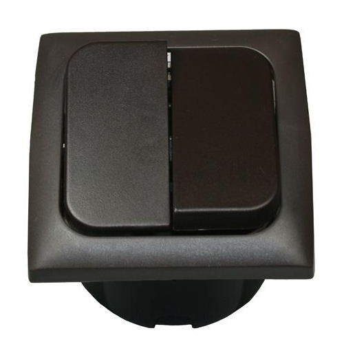 C-LINE INTERRUPTEUR DOUBLE + ENTOURAGE + CABOCHON MARRON - HABA