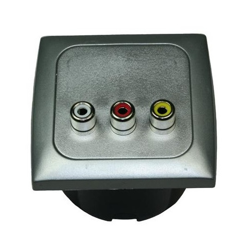 C-LINE PRISE AUDIO/VIDEO + ENTOURAGE + CABOCHON ARGENT - HABA