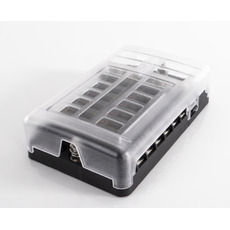 Miniature Boitier porte fusibles 12 circuits entrée/sortie DC + et - N° 0