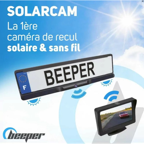 Caméra de recul solaire & sans fil avec écran 4,3'' - BEEPER