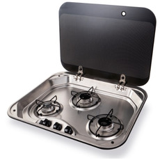 Miniature Réchaud - 3 FEUX - 570 x 450 mm - NOIR/ARGENT - CARBEST N° 0