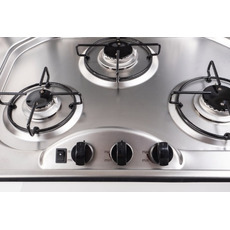 Miniature Réchaud - 3 FEUX - 570 x 450 mm - NOIR/ARGENT - CARBEST N° 2