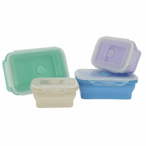 Lot de 4 boîtes de cuisine rétractables - INCASA