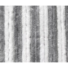 Miniature Rideau chenille pour porte camping-car, caravane GRIS & BLANC - 56X200 CM - INCASA N° 1