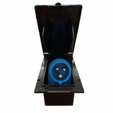 Miniature SOCLE A ENCASTRER MALE P17 FICHE ORIENTABLE NOIR 16 A - 160mm X 103mm - HABA N° 0