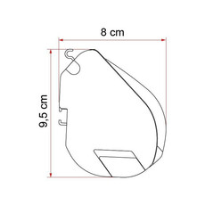 Miniature STORE F35 PRO -  BOITIER DEEP BLACK - TOILE DELUXE GRIS  - 2,30 METRES - FIAMMA N° 2