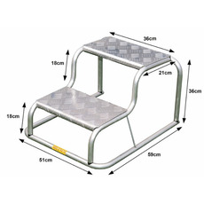 Miniature  Marchepied double en aluminium - Milenco – N° 2