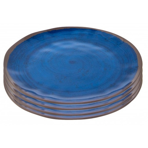 ASSIETTES HALO MELAMINE Ø 27.6CM 4 PCS BLEU - BO CAMP