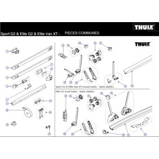 Miniature 2 EMBOUTS EN T PORTE VELOS ELITE G2- THULE N° 1