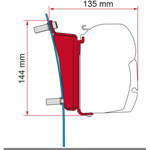 Adaptateur Ford Transit H3 F45S  - FIAMMA