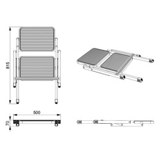 Miniature MARCHEPIED ACIER DOUBLE PLIANT 150KG - CARBEST N° 5