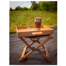 Miniature Plateau de table en bambou pour tabourets 43x32cm- HOLIDAY TRAVEL N° 2