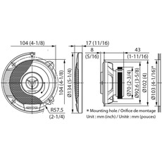 Miniature Haut-parleurs KENWOOD - 2 voies 10 cm 220W KFC-S1066 N° 1