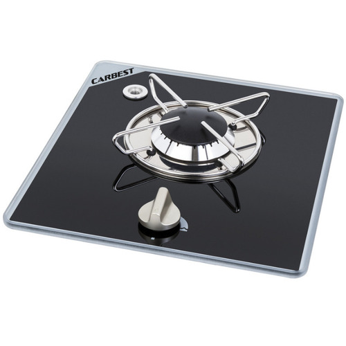 Réchaud Cristal - 1 FEU - 325 x 290 mm - NOIR/ARGENT - CARBEST