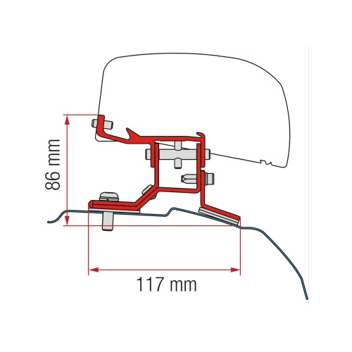 Adaptateur F40van FORD Custom L1 >2012 - FIAMMA