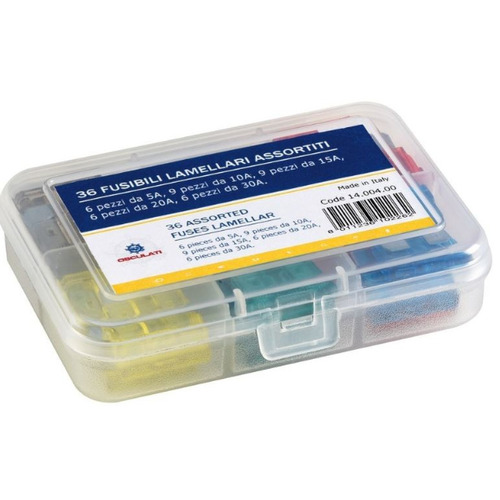 Boite 36 fusibles enfichable ATO pour circuit 12/24 V DC  - OSCULATI