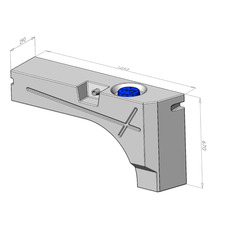 Miniature Réservoir 112 L spécial pour passage de roue arrière (côté gauche du véhicule) - APLAST N° 2