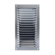 Miniature Grille aération inox 232 x 127 mm - AVEC MOUSTIQUAIRE N° 0