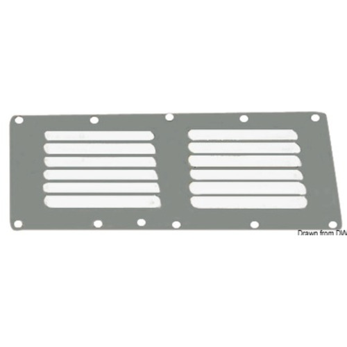 Grille aération inox 76 x 152 mm - AVEC MOUSTIQUAIRE - OSCULATI