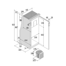 Miniature Réfrigérateur-congélateur SLIM90 - NOIR -VITRIFRIGO N° 3
