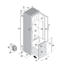 Miniature Réfrigérateur-congélateur SLIM150 - NOIR - VITRIFRIGO N° 2