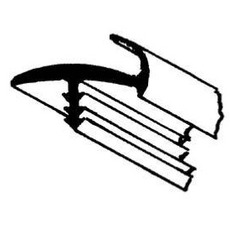 Miniature Profilé en T avec lèvre 15 mm - 25 m - GRIS N° 1