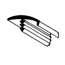 Miniature Profilé en T avec retour - 15 mm - 40 m - GRIS FONCÉ N° 1