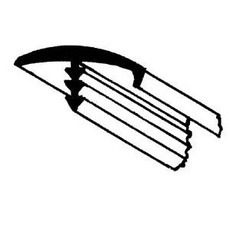 Miniature Profilé en T avec retour - 15 mm - 40 m - EFFET BOIS N° 1