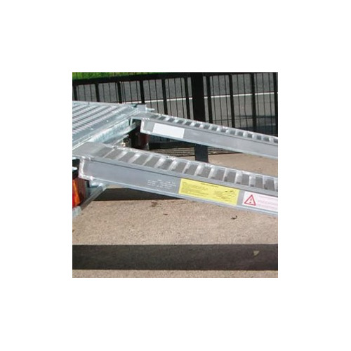 Jeu de 2 rampes alu renforcées droites avec crochet sans rebords - 2m50 - 3600 kg - TRAILERS EQUIPMENT