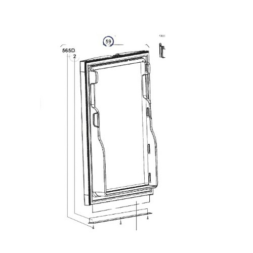 Porte réfrigérateur - sans placage - 486x758mm - DOMETIC