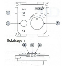 Miniature VARIATEUR ÉLECTRIQUE 12V - GRIS FONCE - CBE N° 1