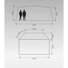 Miniature Auvent Gonflable Indépendant Dometic Club Deluxe AIR Pro DA – Pour Fourgon avec Tunnel Réglable- 2,6 M - KAMPA DOMETIC N° 1